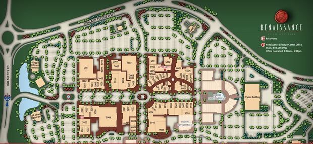 Site plan for the Renaissance at Colony Park in Ridgeland