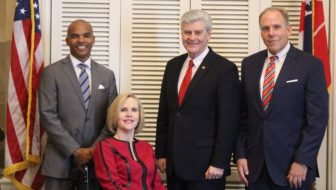 Gov. Phil Bryant with appointees Steven Cunningham, Jeanne Luckey and Bruce Martin (Office of Gov. Phil Bryant)