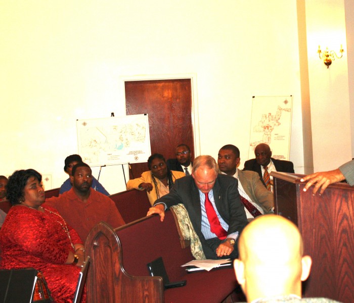 Mayor Lumumba speaking at the Dec. 23 Wards 3 and 4 townhall meeting