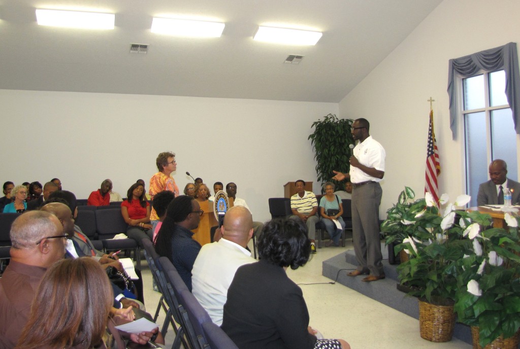 Mayor Tony Yarber at the public forum held at Progressive Baptist Church. PHOTOS BY JANICE K. NEAL-VINCENT