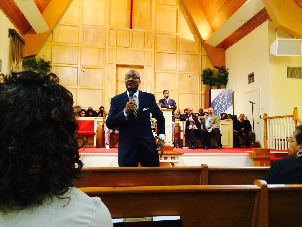 Pastor Jerry Young was the guest speaker for the anniversary service. Photo by Jackie Hampton