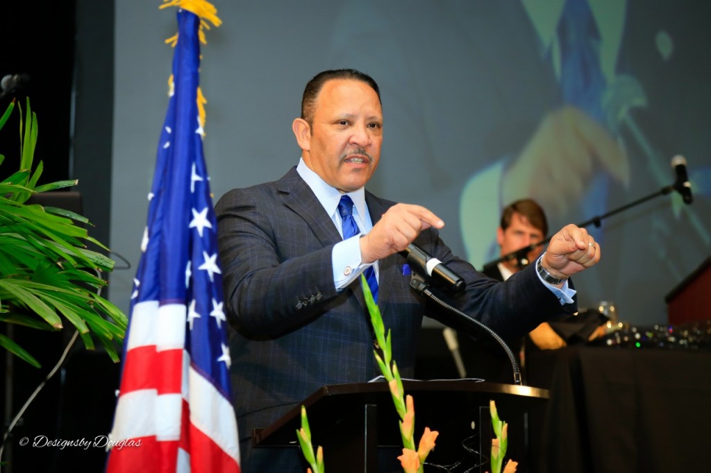 Banqet guest speaker Marc Morial talked about how communities recovered from Hurricane Katrina. Photo by Thomas Douglas