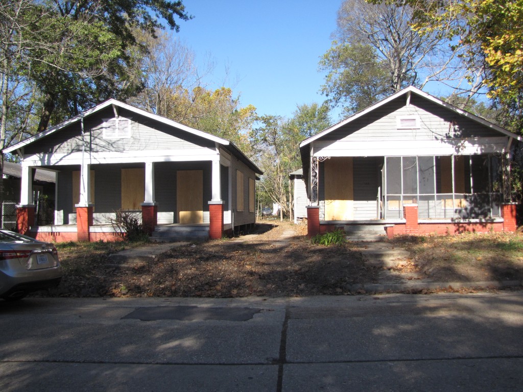 Scott Ford houses at 136 and 138 Cohea St. have been cleaned by workers and Jim Johnston of Revitalize Jackson.