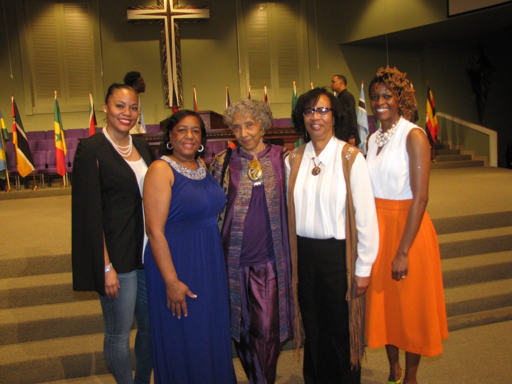 Pictured (from left) Cassandra Brown, volunteer; Marilyn Luckett, founder/CEO Connecting the Dots Foundation, Inc.; Rep. Alyce Clarke, board member; Marie Pickens, board member; and Cassandra Welchin, mistress of ceremony  PHOTOS BY JANICE K NEAL-VINCENT