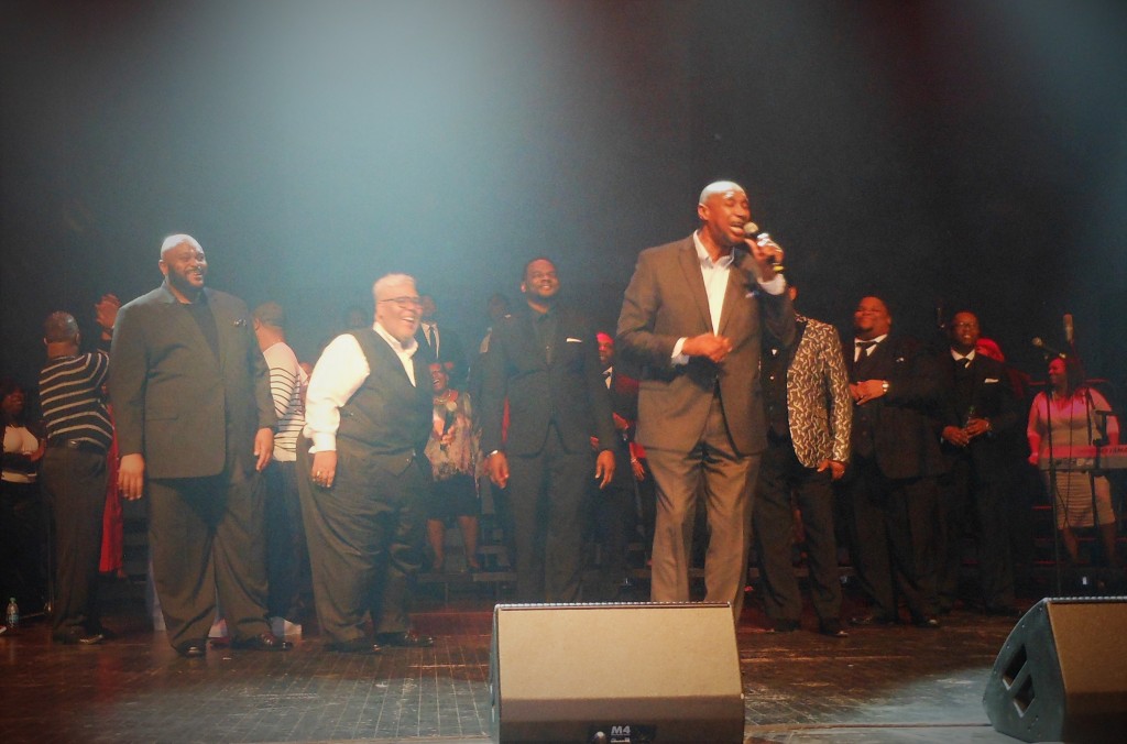 All performers joined the grand finale including (from left) Ruben Studdard, Rance Allen, Stan Jones and Doug Williams.