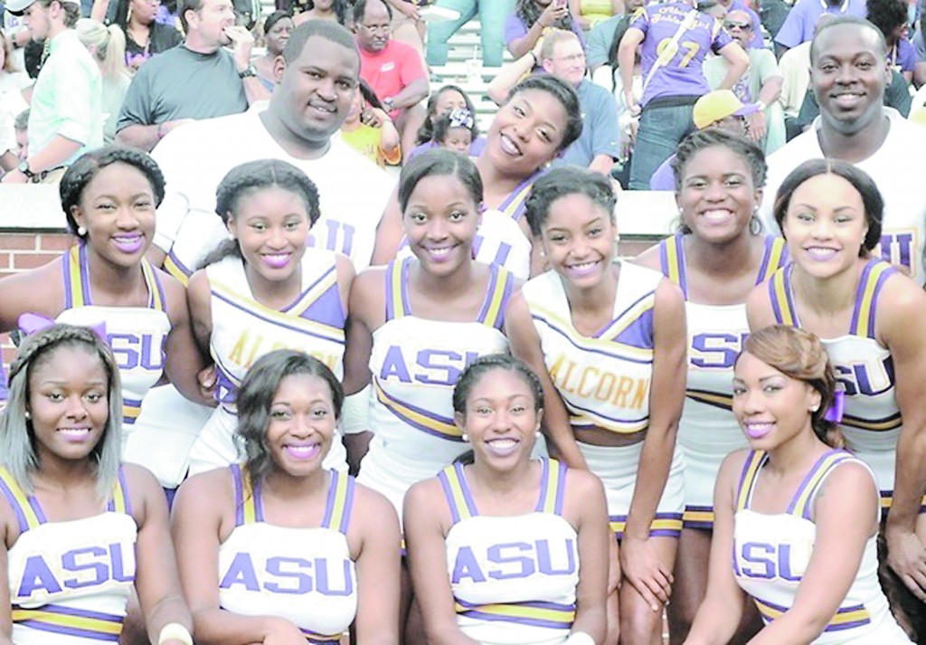 Alcorn State University cheerleader squad