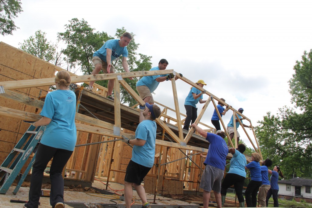 Blue Cross & Blue Shield of Mississippi’s Team Blue employees are providing all the volunteer labor to build a home on Smith Robinson Street in Jackson. 