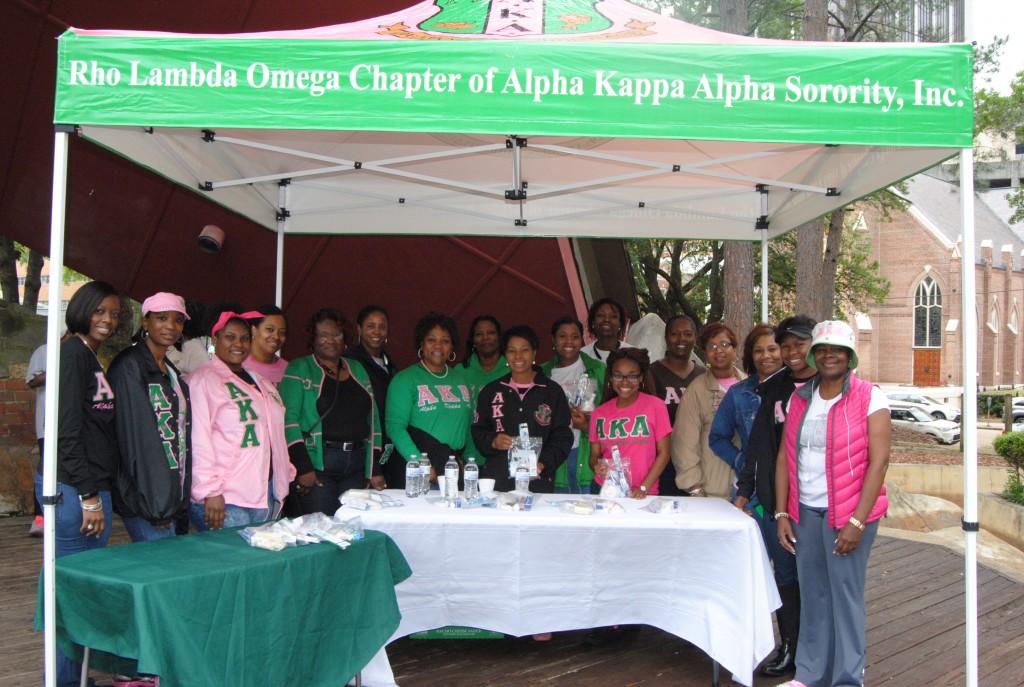 Participants in the project included (from left) Temera Clark, Endia Banks, Brianna McField, Keisha Kimbrough, Patricia Magee, project chair; Gina Wallace, Shirley McFarland, vice president of Rho Lambda Omega; Vera Johnson, Sharon Bridges, president of Rho Lambda Omega; Alexis Franklin, Tametrice Hodges, Anissa Butler, Shonda DeVerteuil, Latesha Burroughs, Stacey Matthews, Claudia Brunson and Dovie Reed, chairman of the Family Strengthening Committee.