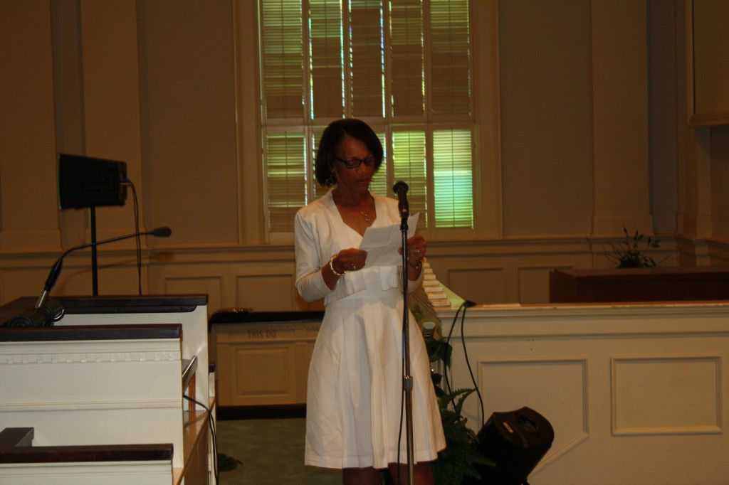 The Mississippi Link Publisher Jackie Hampton delivers the keynote speech to students.