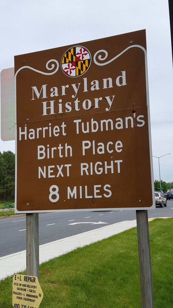 Street sign for Harriet Tubman Birth Place on Maryland’s Eastern Shore. Photo by Michael Cottman