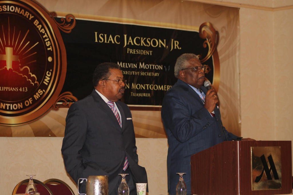 General Missionary Baptist State President the Rev. Isiac Jackson (left) will give his annual address July 21. PHOTO BY WARREN HALLMON 
