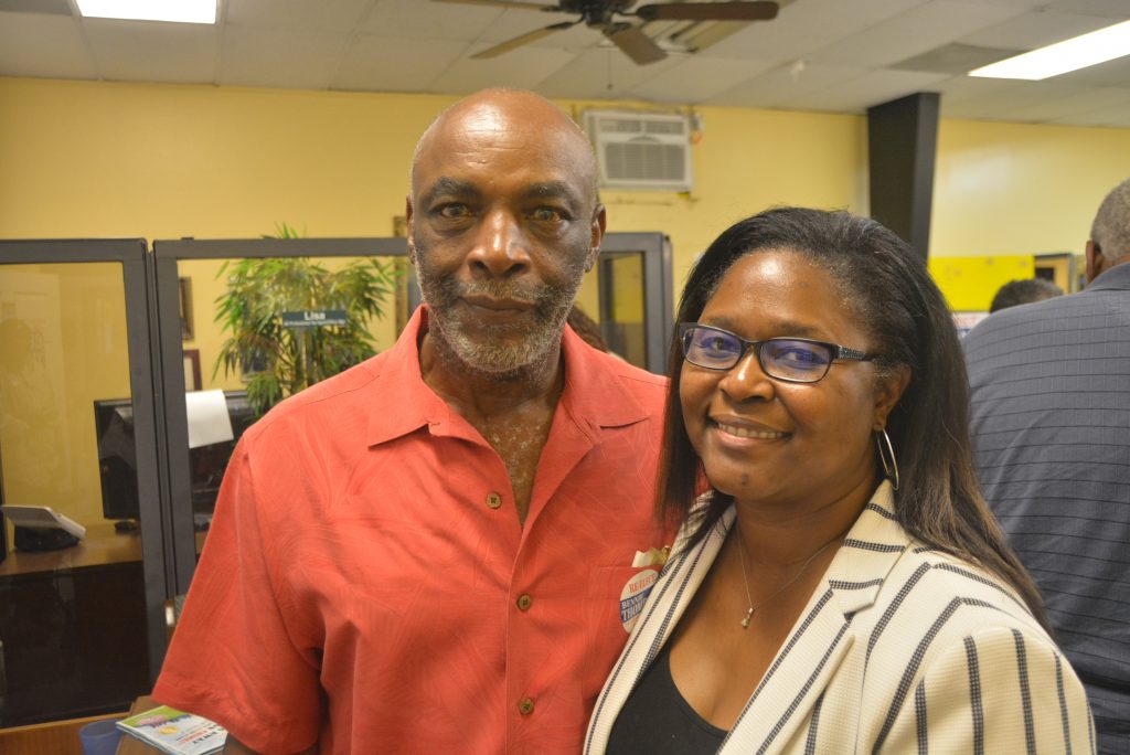 Pictured are Jim Evans (left) and Patrice Westbrook.