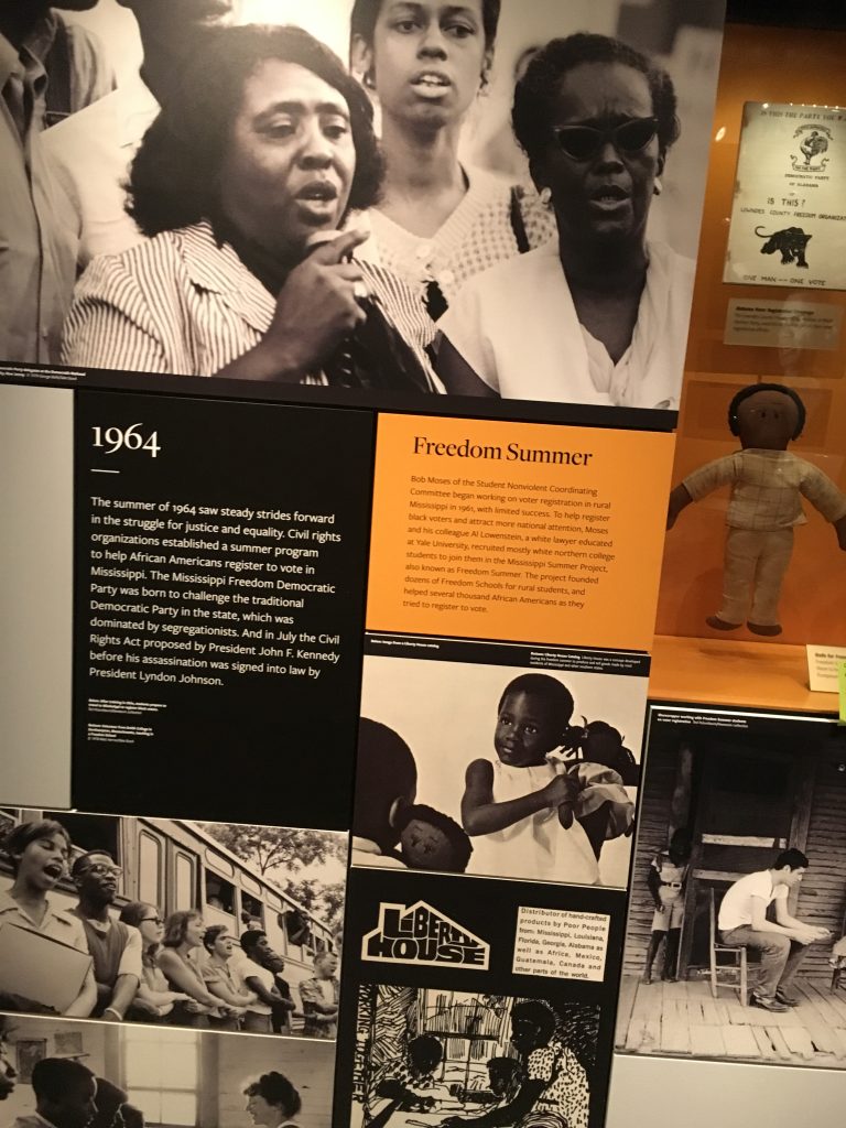 An exhibit of Fannie Lou Hamer working during Freedom Summer is on display. PHOTO BY JACKIE HAMPTON