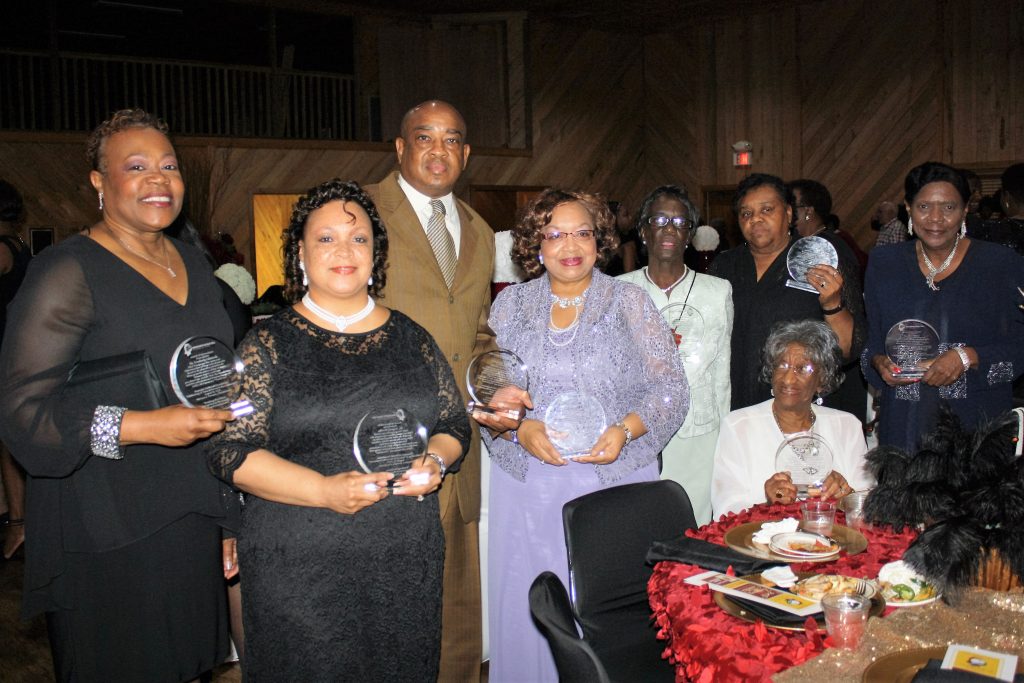 Founders of the Mississippi Sickle Cell Foundation are Kimberly Edwards (from left), Angela Brooks, George Brooks, Linda Hall, Luretha Moore, Catherine James, Joyce Berry, and Lottie Henry (seated). 