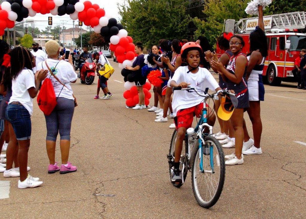 Jaden Nixon rides his way to the end of the Cure Sickle Cell Foundation’s 5K Walk, Run and Ride at last year’s event. PHOTO FROM FACEBOOK