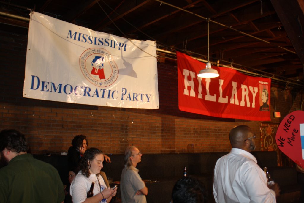 The Mississippi Democratic Party’s Young Democrats held a watch party at Hal and Mal’s Tuesday night. PHOTO BY SHANDERIA K. POSEY