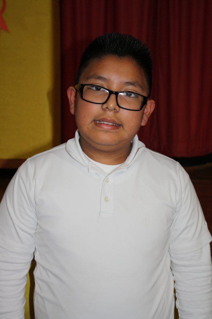Angel Hernandez, 9, – “My mom because without my mom I wouldn’t be living right now.”