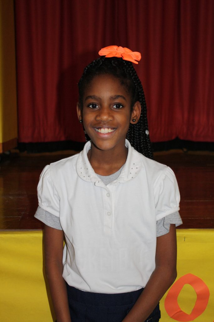 Jayla McLaurin, 9, – “My family and my mom because they help me do things.”