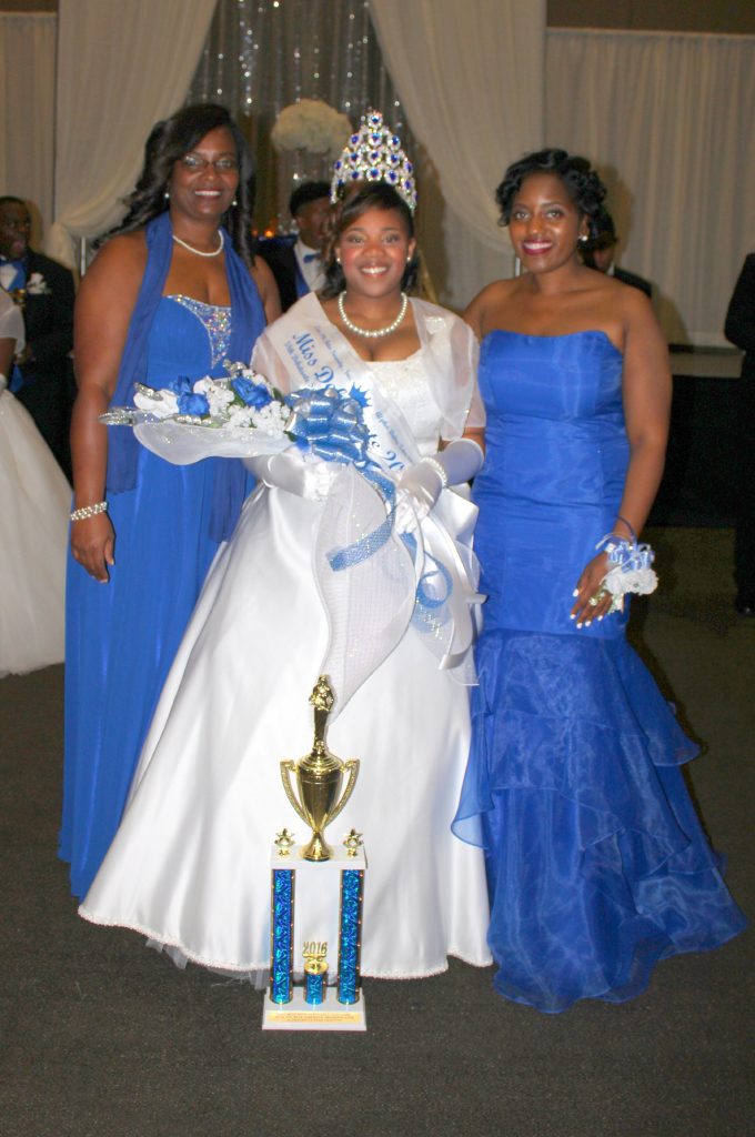 Rosella L. Houston (president Alpha Delta Zeta), Miss Jalila D. Haynes (2016 Miss Debutante), and Latisha M. Skinner (Debutante Committee chair)  PHOTOS BY ANITA YOUNG