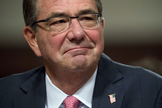  In this Sept. 22, 2016, file photo, Defense Secretary Ash Carter testifies on Capitol Hill in Washington. The Obama administration is announcing its support for requiring women to register for the military draft. The administration has been deliberating for roughly a year about whether to back such a change to the Selective Service. (AP Photo/Andrew Harnik)