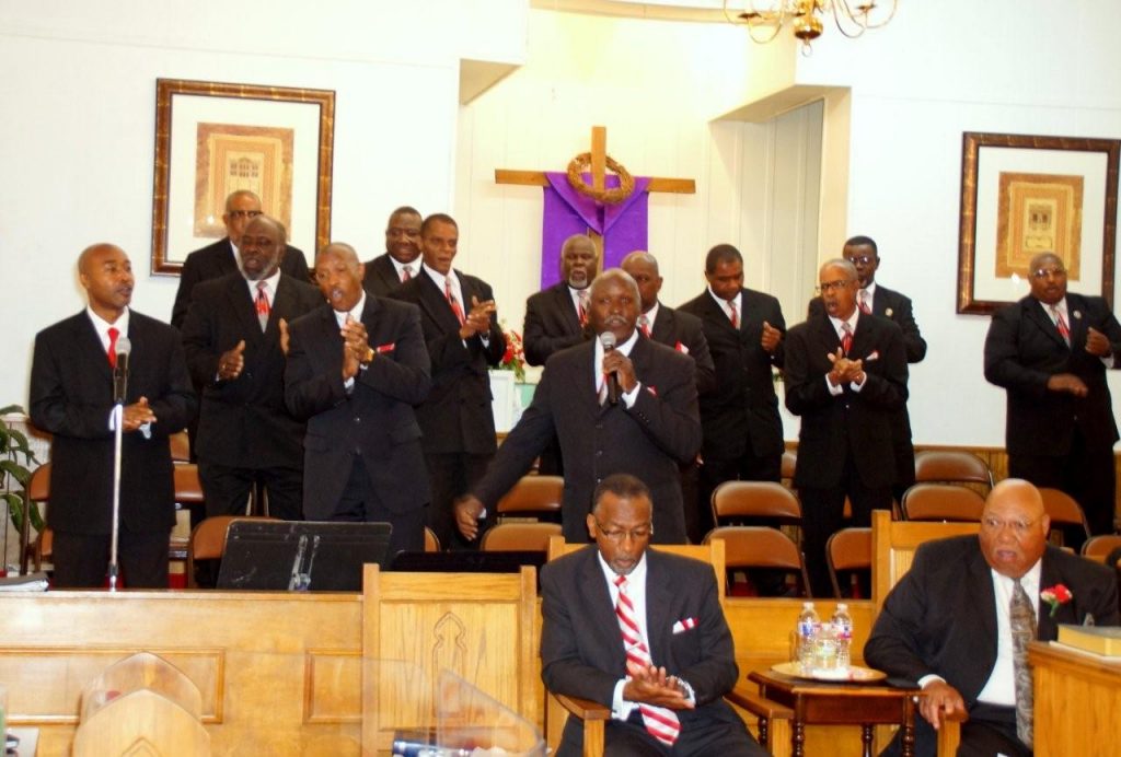 First Missionary Baptist Church male chorus of Gulfport, Miss.                    PHOTOS BY JAY JOHNSON