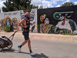 Jonas Deichmann runs through Zacatecas, Mexico. (Courtesy of Jonas Deichmann)